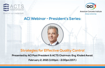 ACI Webinar - President’s Series: "Strategies For Effective Quality Control"